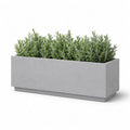 Fioriera rettangolare da esterno in cemento grigio 100 x 40 x 40 cm