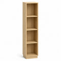 Libreria a colonna 4 ripiani in pannello truciolare melaminico effetto rovere rettangolare 30 x 30 x 180 cm