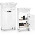 Armadio Armadietto da bagno con lavandino, 50 x 40 x 84,5 cm, mobiletto per bagno