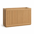 Fioriera rettangolare da esterno in legno massello di teak naturale 100 x 40 x 70 cm