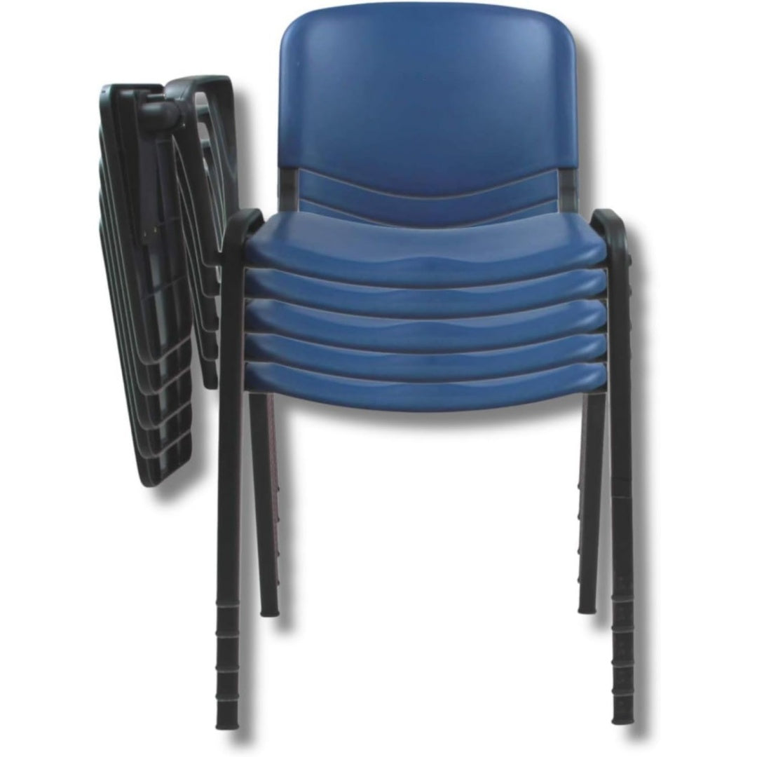 Sedia con struttura in acciaio blu