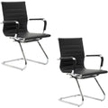 Sedia chairus Set 2 Sedie Ufficio in Ecopelle Sedia Reception per Sala Riunioni S