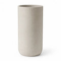 Vaso da fiori alto cilindrico in cemento fibrorinforzato beige 40 x 80 cm