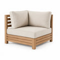 Poltrona da giardino angolare 90 x 90 x 70 cm in legno massello di acacia beige