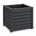 Fioriera da giardino quadrata 40 x 40 x 43 cm in legno massello di pino nero